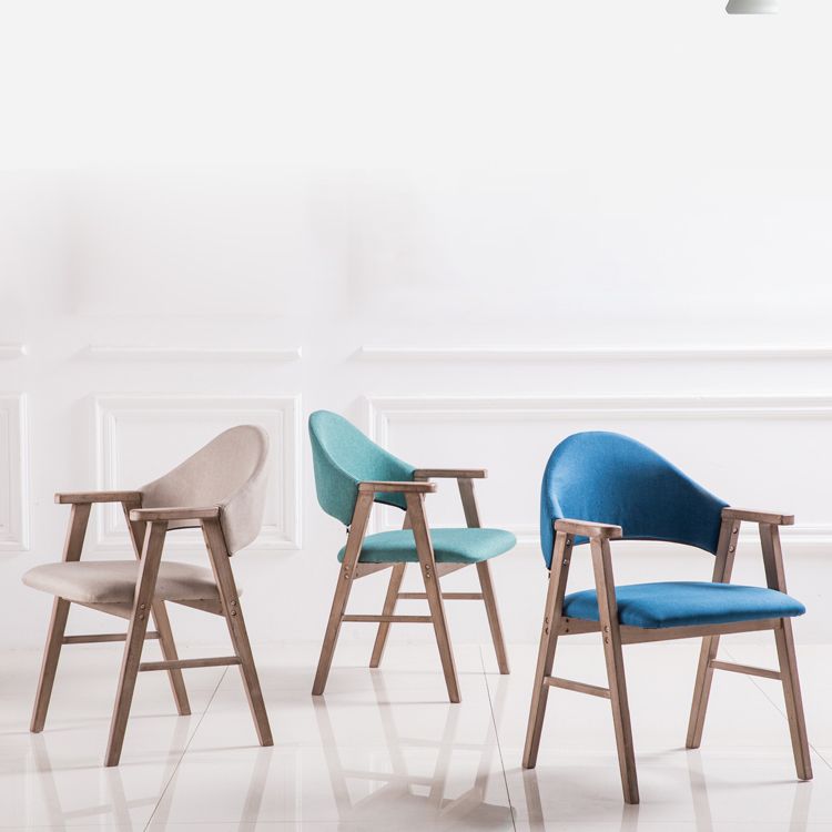 Chaise d'intérieur en bois de style moderne, chaises latérales de salle à manger à dossier ouvert de 20 pouces de large