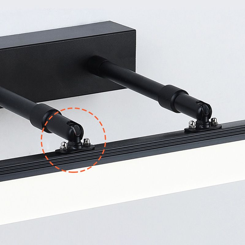 Modern Minimalist Style Linear Vanity Wall Light Fixtures Metal Vanity Lamp with Acrylic Shade