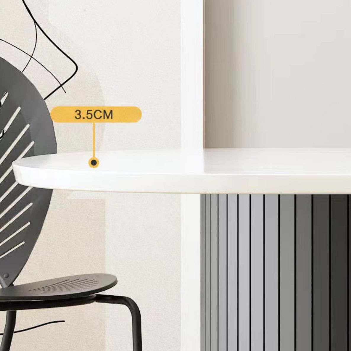 Eettafel met dubbele voetstuk Moderne stijl eettafel voor thuis