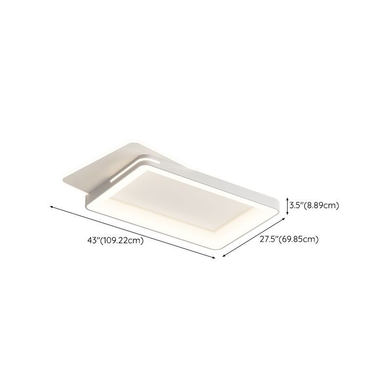 Modern Flush Mount LED Geometric Shape Metal Ceiling Light with Acrylic Shade for Bedroom