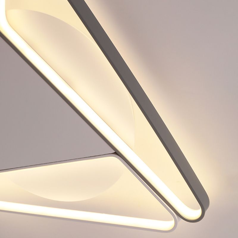 Style moderne triangle encastré luminaire métal trois lampes encastré plafonnier