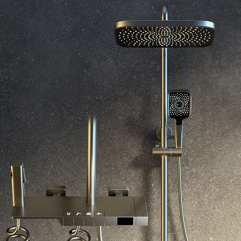 Modern Shower System Slide Bar Adjustable Shower Head Wall Mounted Shower Set