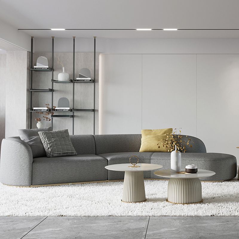 Ultra-Modern Polyester Blend Tight Back Sofa 27.56"High Tuxedo Arm Sofa