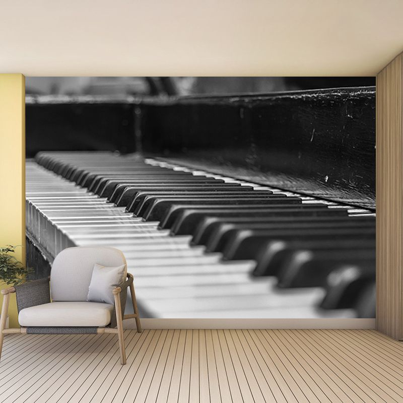 Piano Key 3D Horizontal Photography Mural Decorative Eco-friendly for Wall Decor