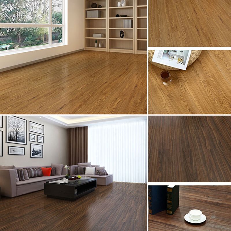 Rectangle PVC Flooring Peel and Stick Smooth Wood Look Vinyl Flooring