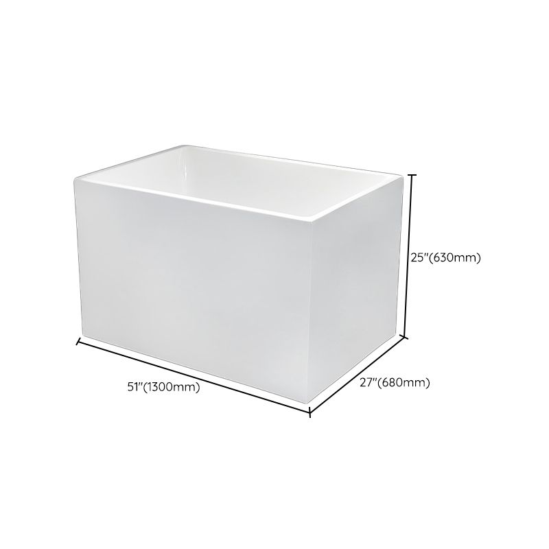 Back to Wall Soaking Bathtub Rectangular Modern Bath Tub (Board not Included)