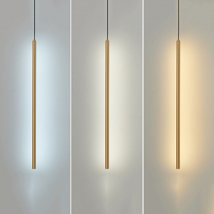 Cylinder Shape Pendants Lights Style Contemporary Metal Lampes suspendues en métal