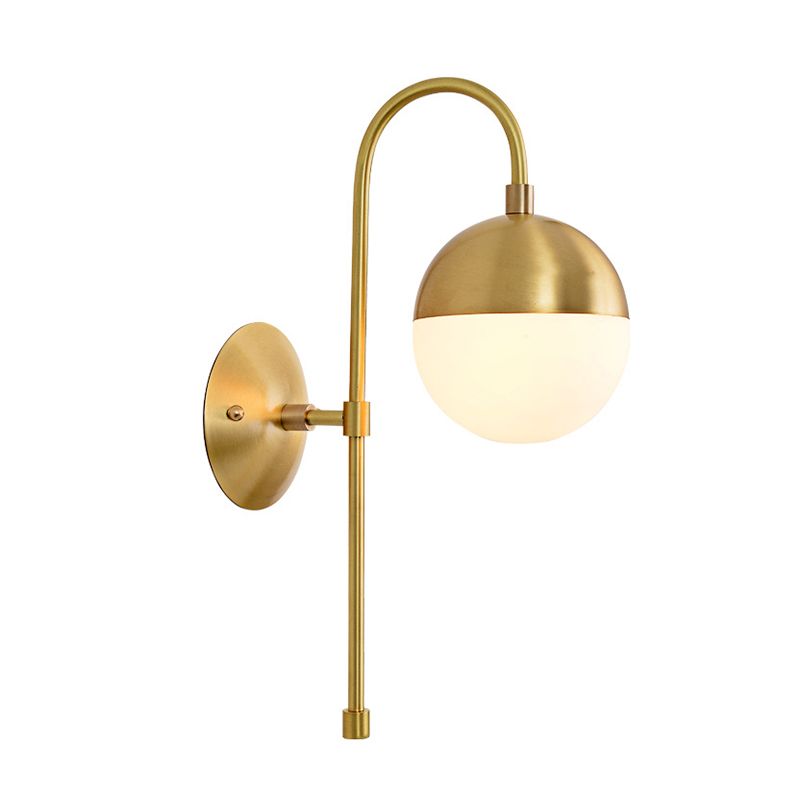 1 Light Unique Shape Wall Light Fixture Modern Wall Mounted Lighting in Gold