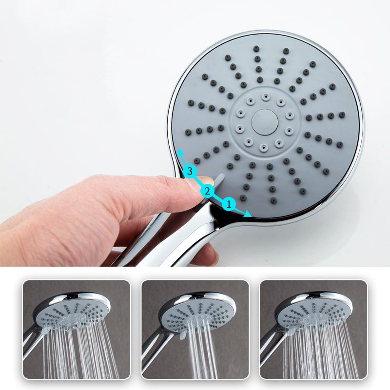 Large Hole Pressurized Shower Head 3 Settings Round Shower Head