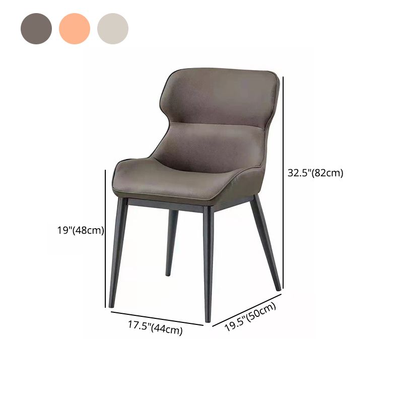 Sedia a braccio industriale interno a wingback in metallo imbottito sedia sala da pranzo