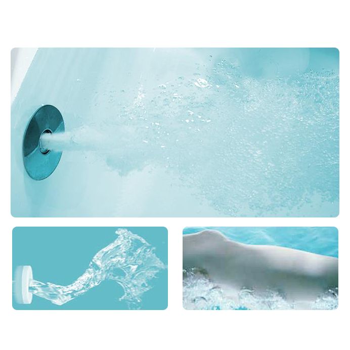 Modern Rectangle Acrylic Embedded Bathtub with Drain Bath Tub and Massage Device