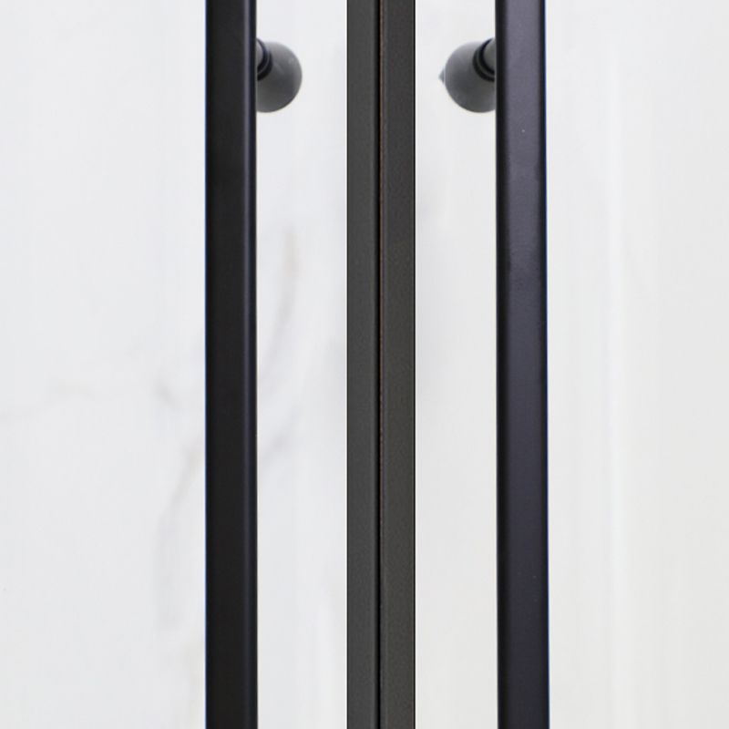 Black Framed Shower Doors Double Sliding Tempered Shower Bath Door