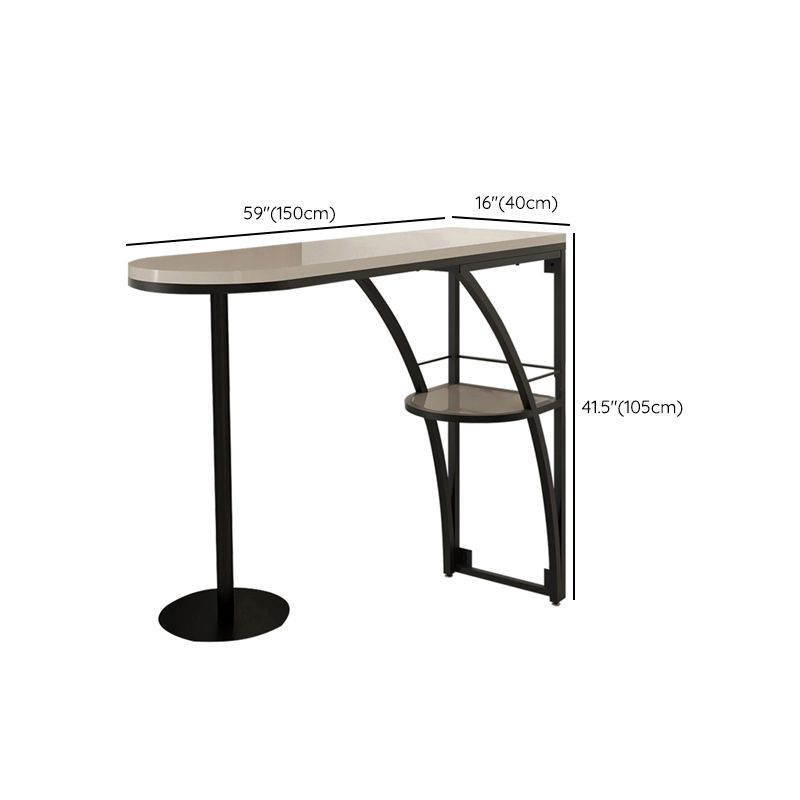 Modern Rectangle Wood Counter Table 1/3 Pieces Bar Table Set for Living Room