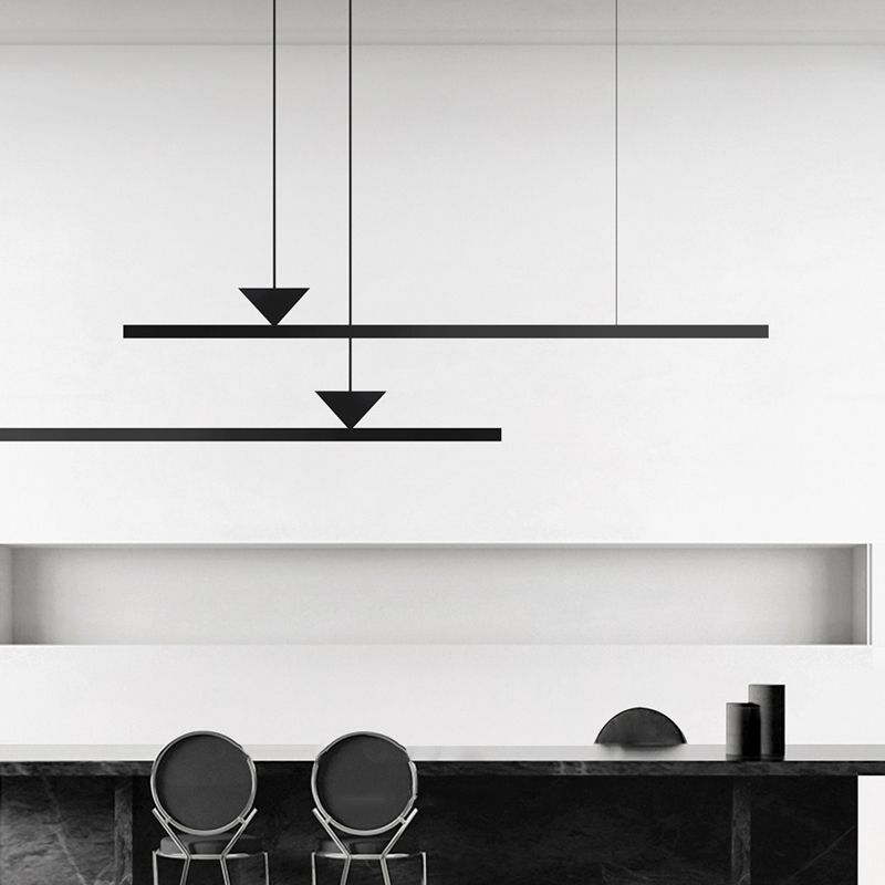 LED Island Hanging Lamp Modern Island Lamp with Acrylic Shade for Dining Room