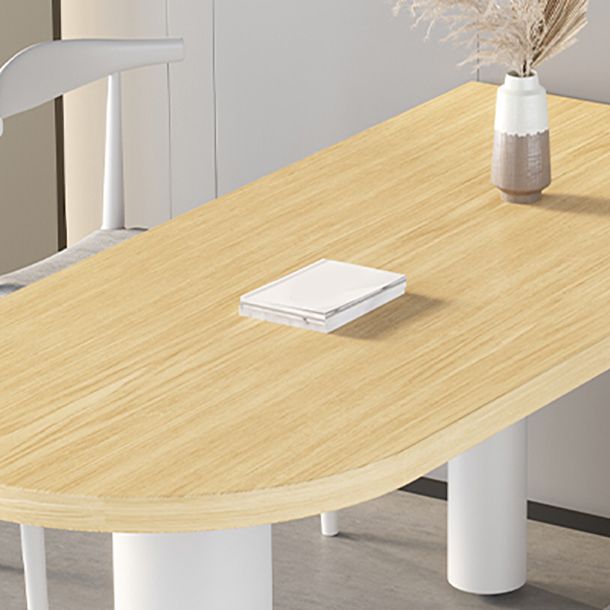 Table en bois irrégulière pour restaurant Table à manger moderne avec 3 pieds
