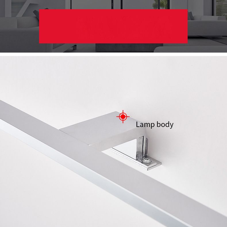 Elongated Vanity Light Fixtures Modern Simplicity Aluminium Wall Mount Lamp for Bathroom