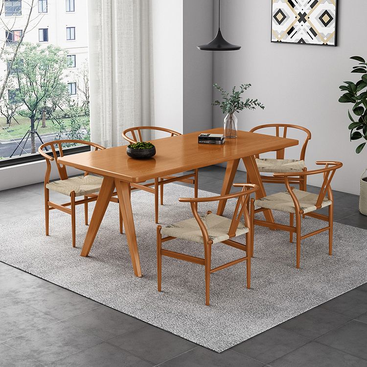 1/2/5/6 Pcs Pine Wood Modern Dining Room Set with Rectangle Table Dinette Set