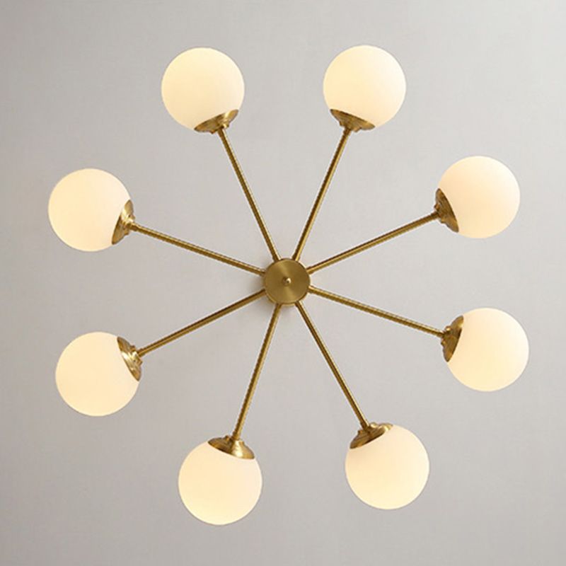 Globe Chandelier Light Fixture Modern Simplicity Crystal Pendant Lighting for Restaurant