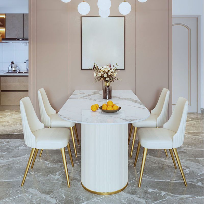 Glam Style Sintered Stone Dining Set 1/3/5 Pieces Dining Set for Dining Areas