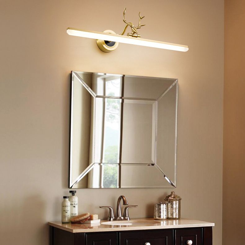 Accensione da parete a forma lineare Metal in stile postmoderno 1 lampada con doccia per doccia per doccia