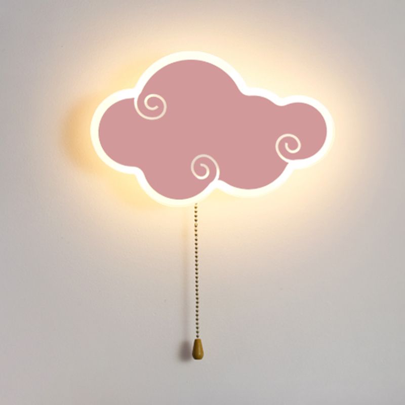Modern Style Cloud Shape Wall Sconce Metal 1 Light Wall Lighting for Children's Room