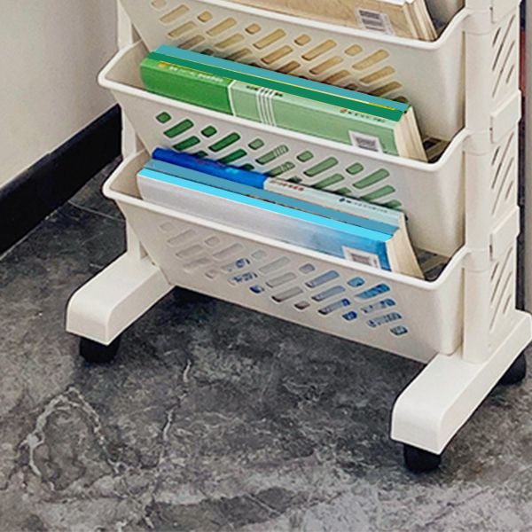 Contemporary Style Closed Back Bookshelf Acrylic Bookcase for Study Room