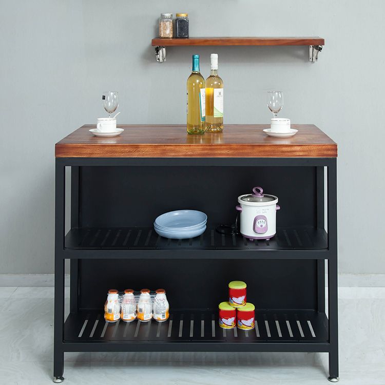 Modern Stationary Prep Table Wood Rectangular Prep Table for Home Use