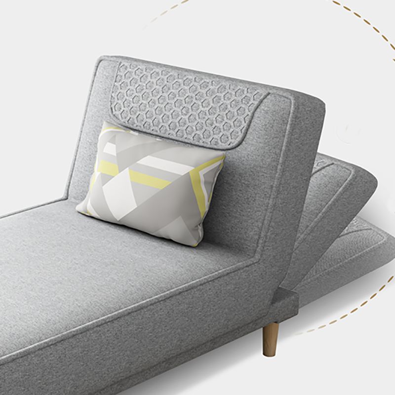 Living Room Armless Chaise Lounge Modern Chaise Lounge with Linen Upholster