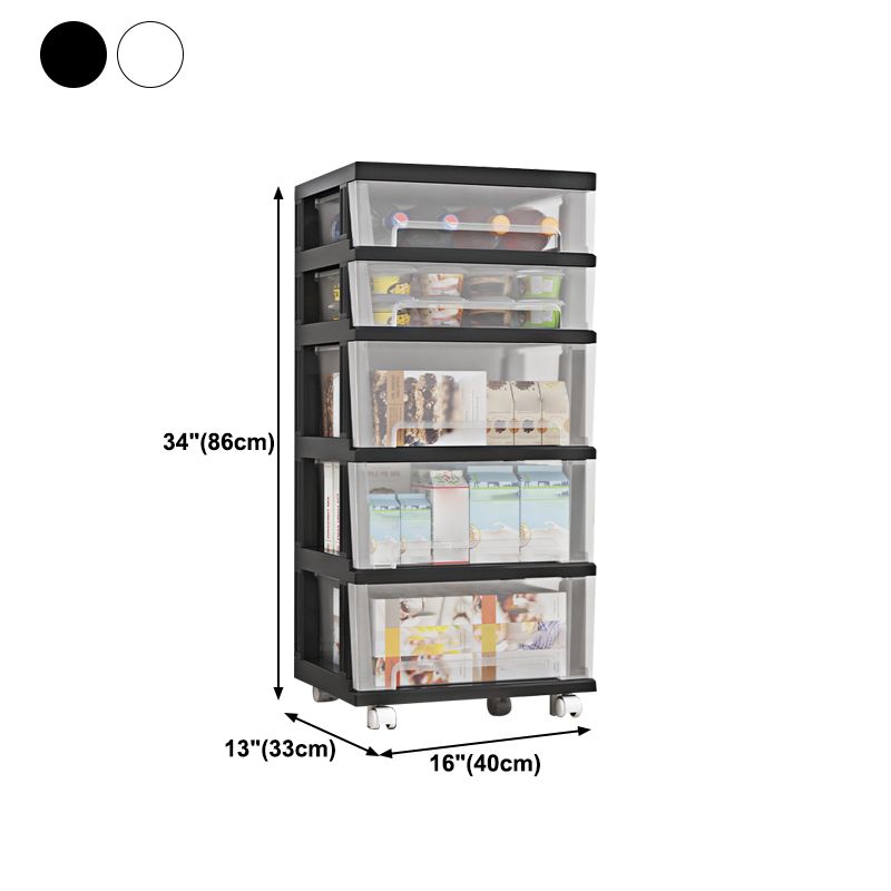 Plastic Bookshelf Contemporary Style Closed Back Bookcase for Office Home Study Room