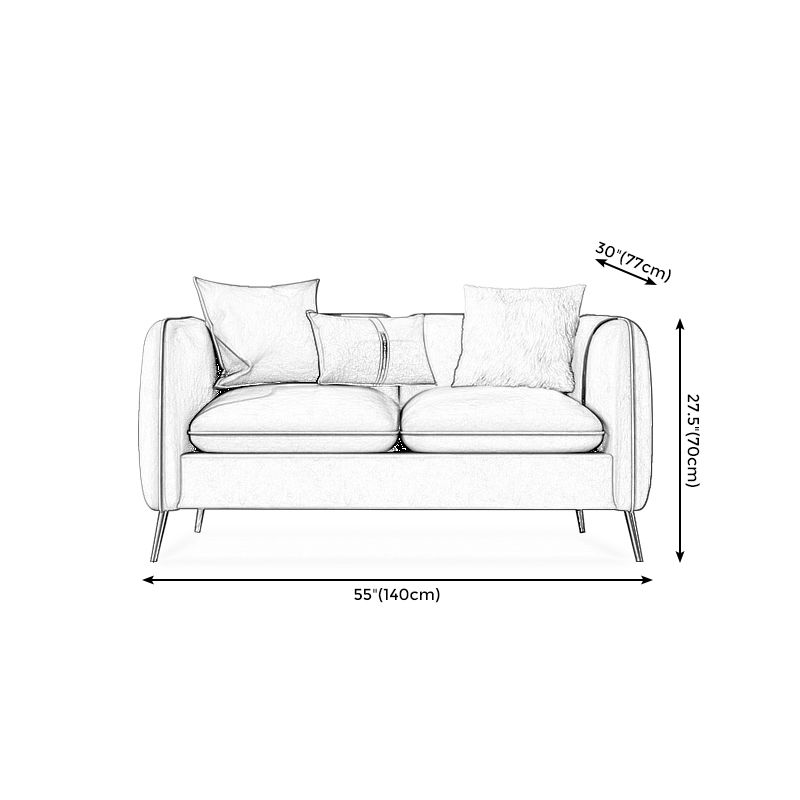 Faux Leather Modern Sofa 30"W Sofa with Storage for Living Room