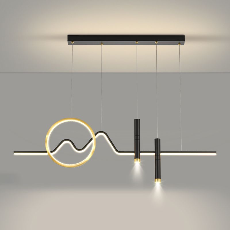 Luce a ciondolo dell'isola a led in ferro battuto nella moderna luce del soffitto acrilico in stile creativo per sala da pranzo