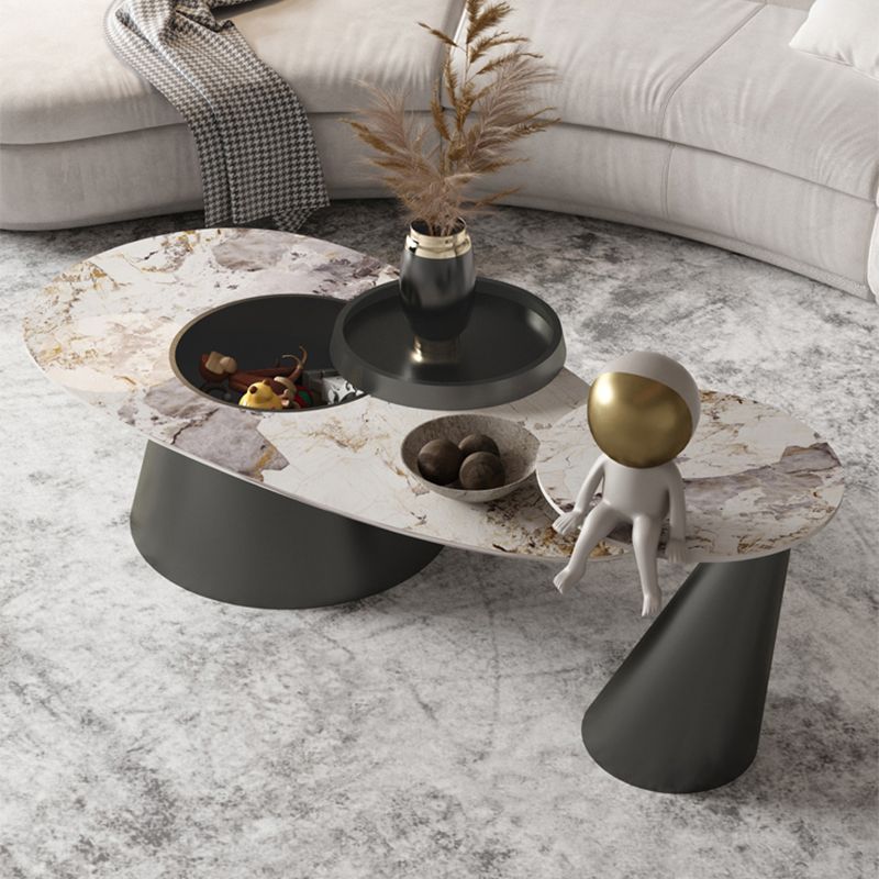 Modern Coffee Table No Distressing Free-Form Single Coffee Table