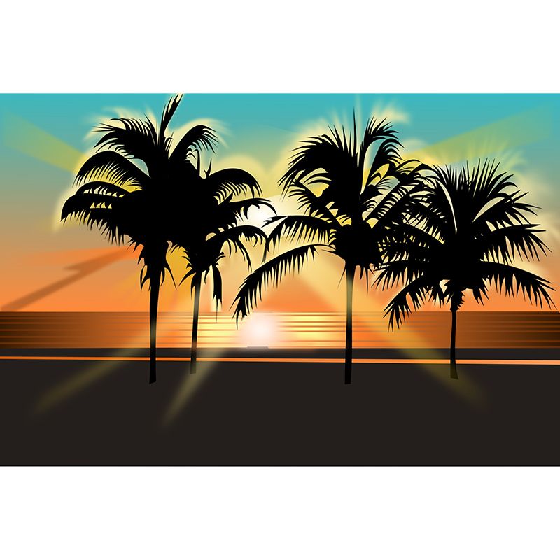 Environmental Wall Mural Wallpaper Tropical Scenery Sitting Room Wall Mural