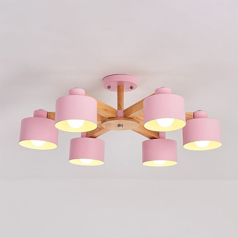 Lampade a sospensione del cilindro in metallo Lampada moderna Multi Lights Suspension Lampada