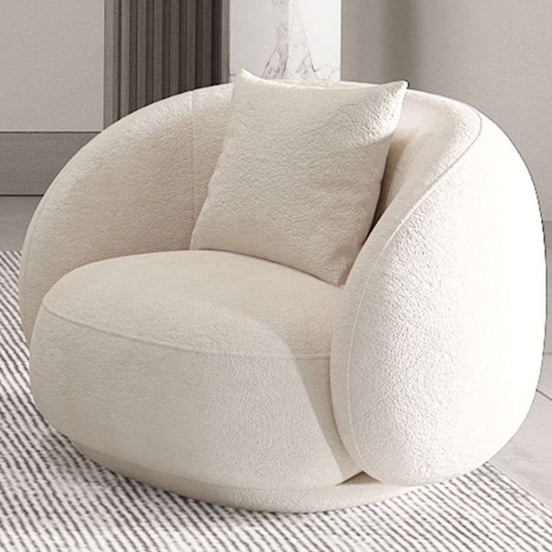 Wool Sloped Arm Sofa Contemporary Curved Sofa for Living Room, Apartment