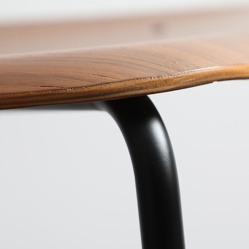 Chaise de salle à manger en bois nordique avec base en métal 31 "H Hauteuse à restauration ouverte pour le restaurant