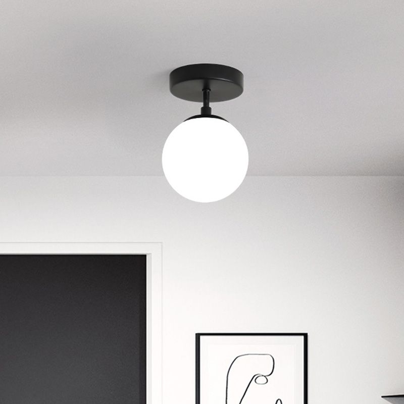 Moderne Minimalistische Ronde Glazen Lamp Flush Mount Light Fixtures voor Corridor Balkon