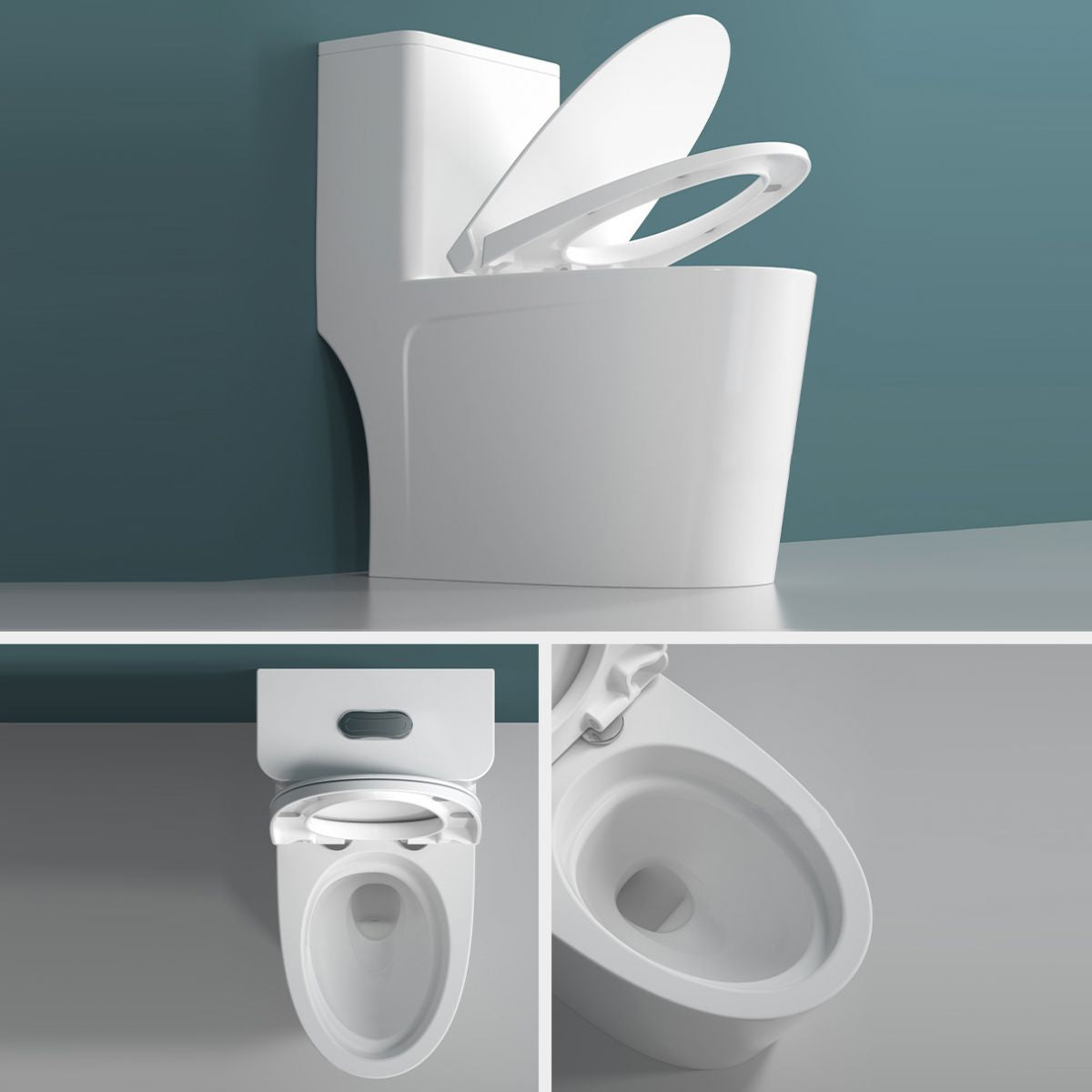 Modern Siphon Jet Toilet Bowl White Bidet Toilet with Seat for Bathroom