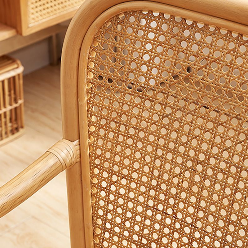 24" Wide Tropical Dining Side Chair Rattan Natural Outdoor Chair