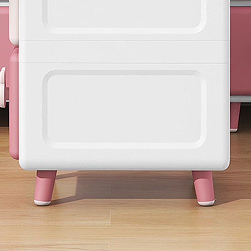 Modern Vertical Kids Nightstand Plastic Nursery Dresser for Home