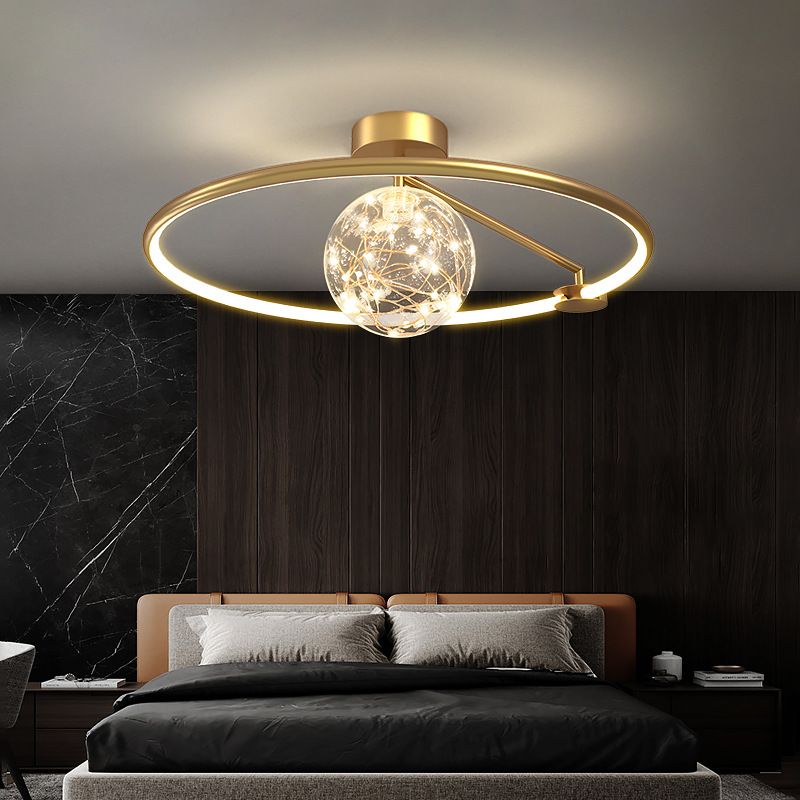Moderne creatieve plafondlamp LED-cirkellicht Binnenlicht Slaapkamerlicht