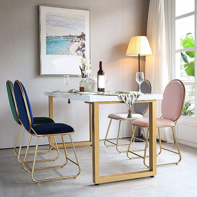 White Solid Wood Dining Set 1/5 Pieces Contemporary Dinette Set