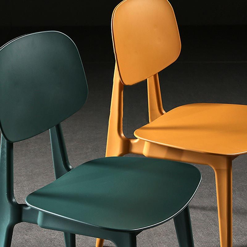 Plastic Side Chair Contemporary Open Back Dining Side Chair for Home