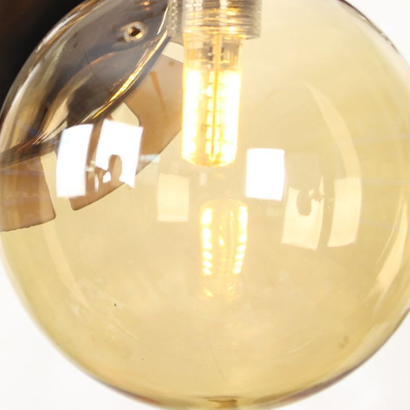 Adjustable Industrial Globe Sconce Glass 1-Light Sconce Light