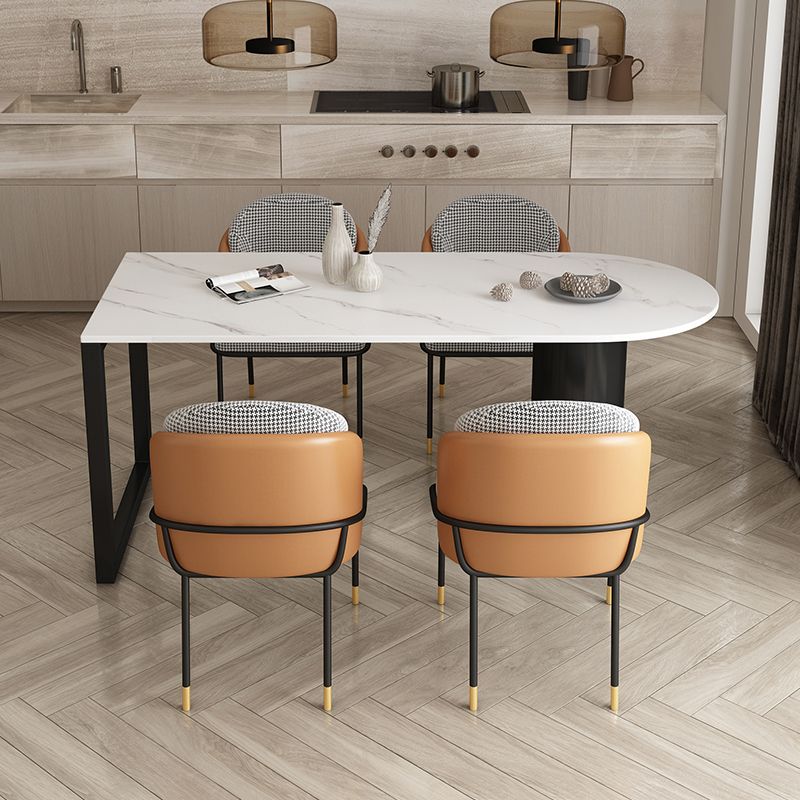 Solid Wood Contemporary Free Form Dining Table Wood Top Table for Dining Room
