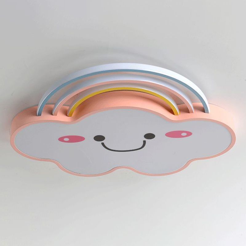 Nordic Children's Room Ceiling Light Modern Macaron Style Boy Girl Bedroom Study Cute Cartoon Creative Acrylic Led Lamps