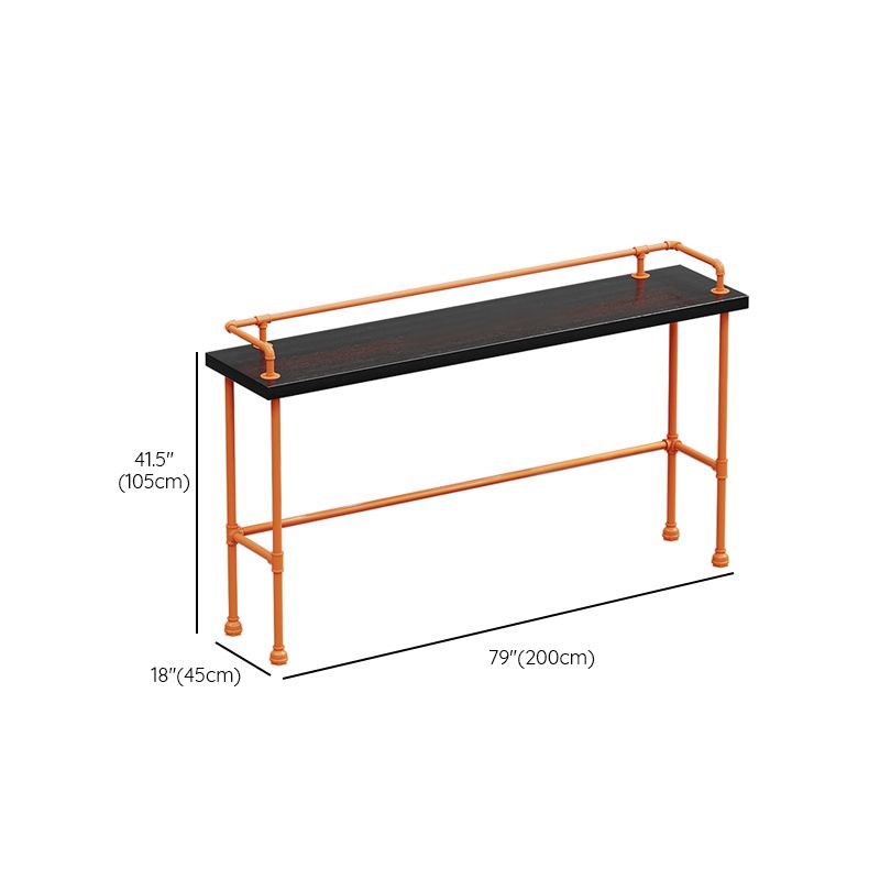Indoor Contemporary Bar Dining Table Rectangle Metal Legs Bar Table