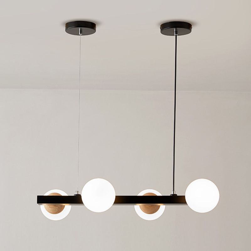 Black Kitchen Island Lighting Industrial Globe Shaded Ceiling Light for Home