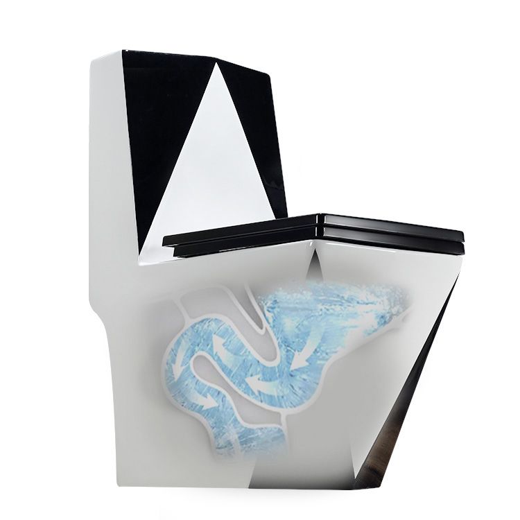 Skirted Traditional Toilet Floor Mount One-Piece Toilet with Slow Close Seat