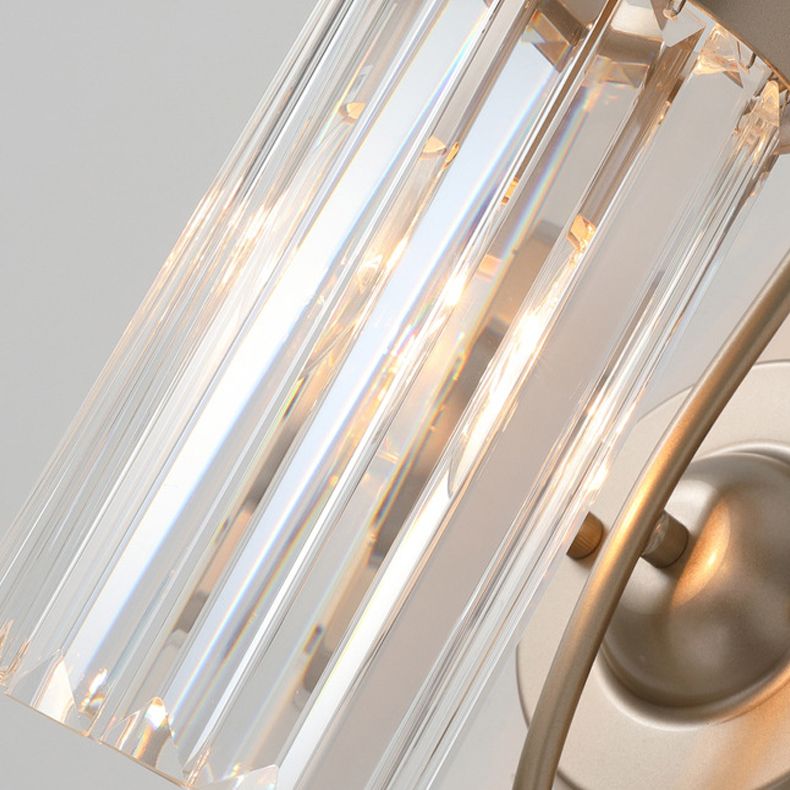 Halbzylinder Schatten Wandleuchter moderner Kristallwandhalterung Leuchte